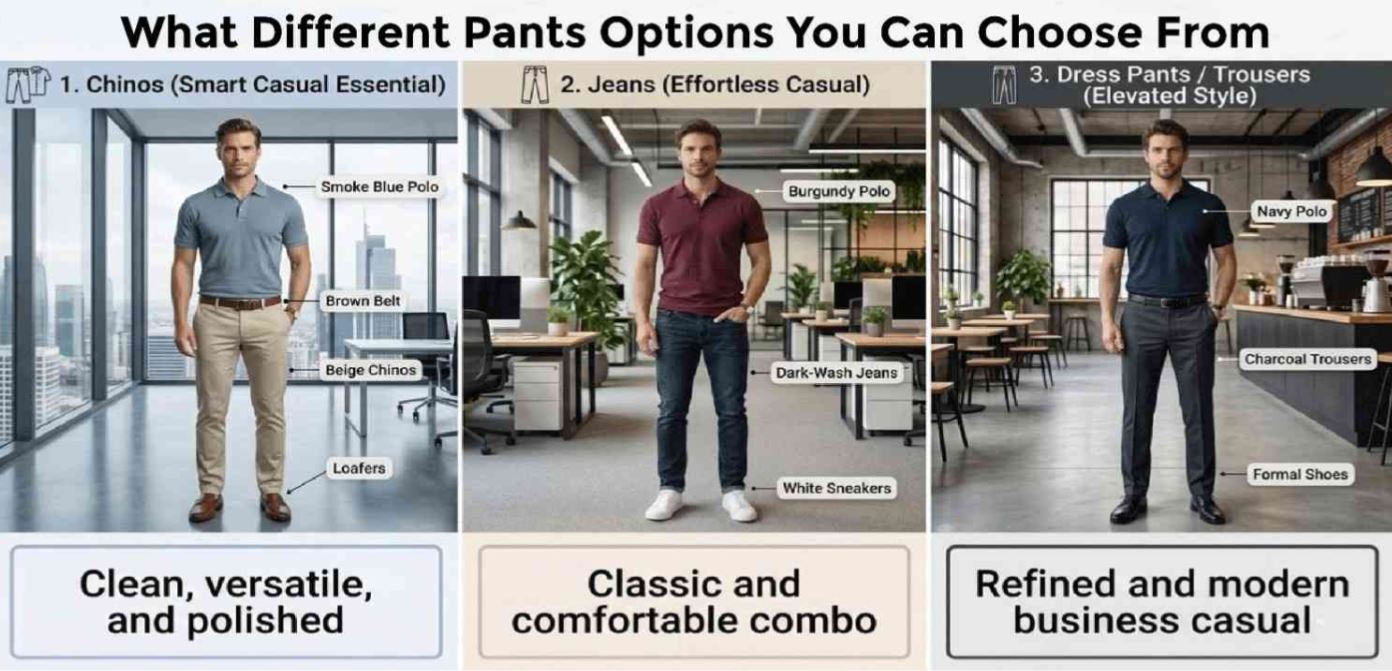 What Pants to Wear with a Polo Shirt