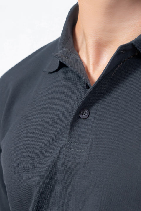 Woodland Gray Pique Polo
