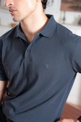 Woodland Gray Pique Polo