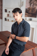 Woodland Gray Pique Polo