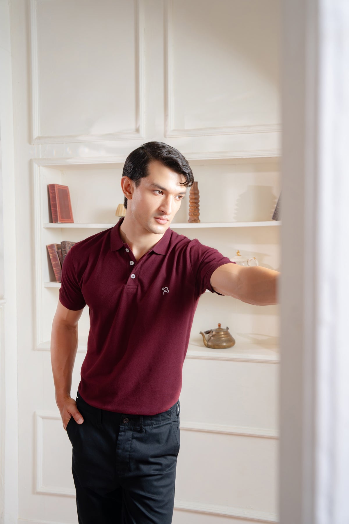 EXCLUSIVE BURGUNDY PIQUÉ POLO
