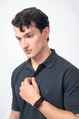 Woodland Gray Pique Polo