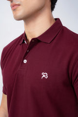 EXCLUSIVE BURGUNDY PIQUÉ POLO