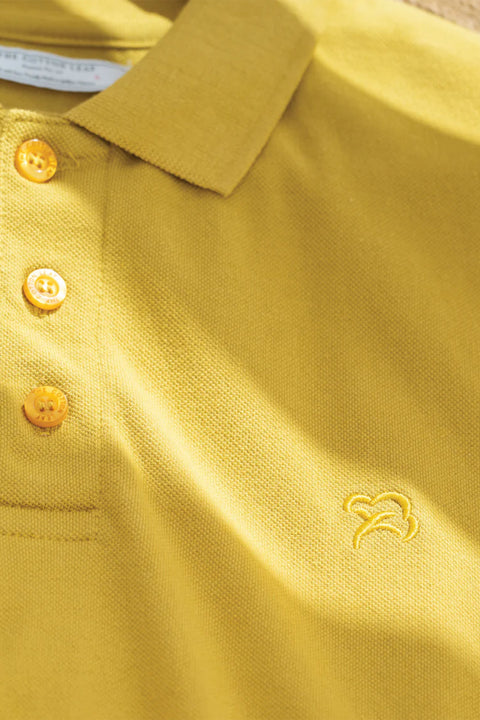 AMBER GREEN PIQUE POLO