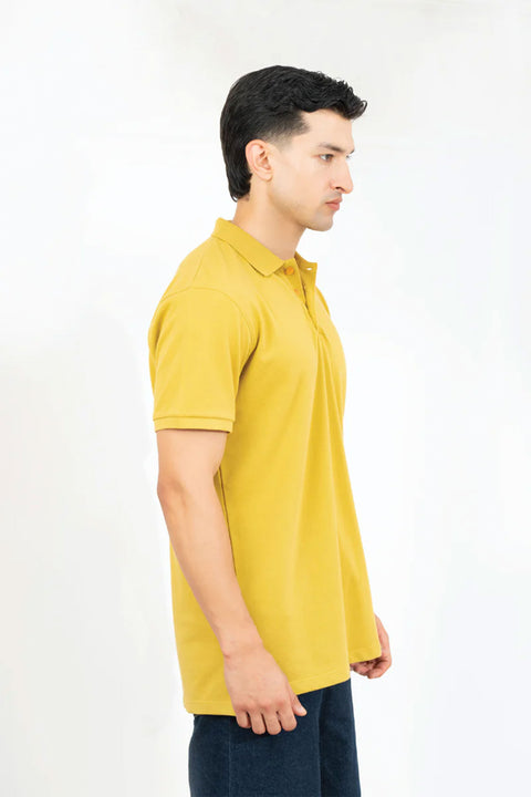 AMBER GREEN PIQUE POLO