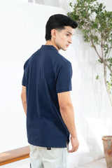 EXCLUSIVE BLUE PIQUÉ POLO