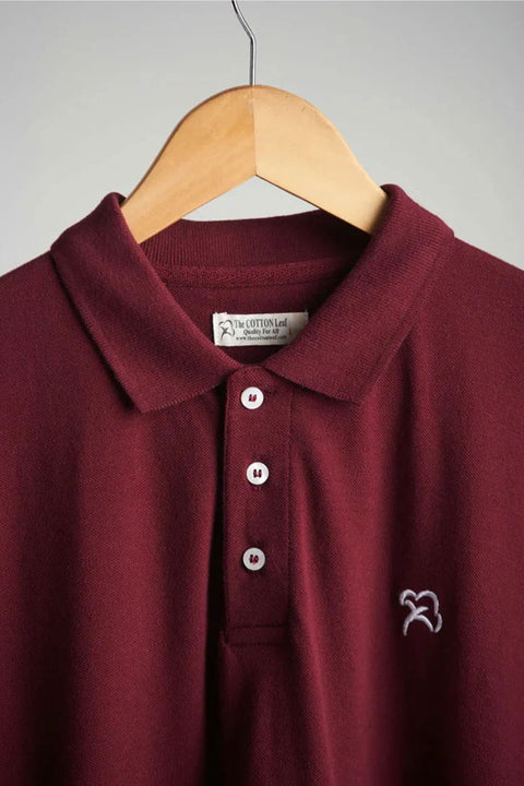 EXCLUSIVE BURGUNDY PIQUÉ POLO