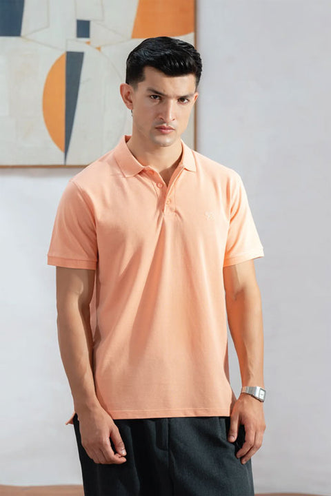 EXCLUSIVE PAPAYA PIQUE POLO