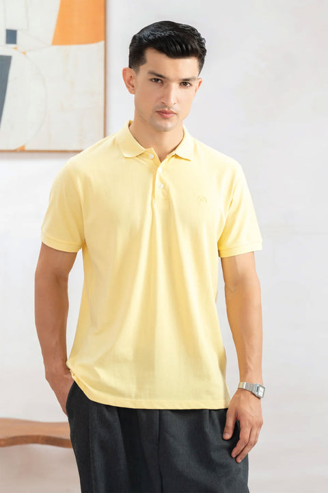 LEMON YELLOW PIQUE POLO