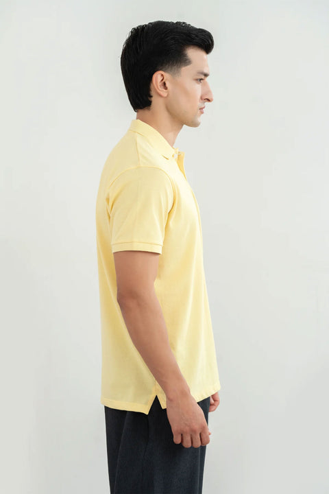LEMON YELLOW PIQUE POLO