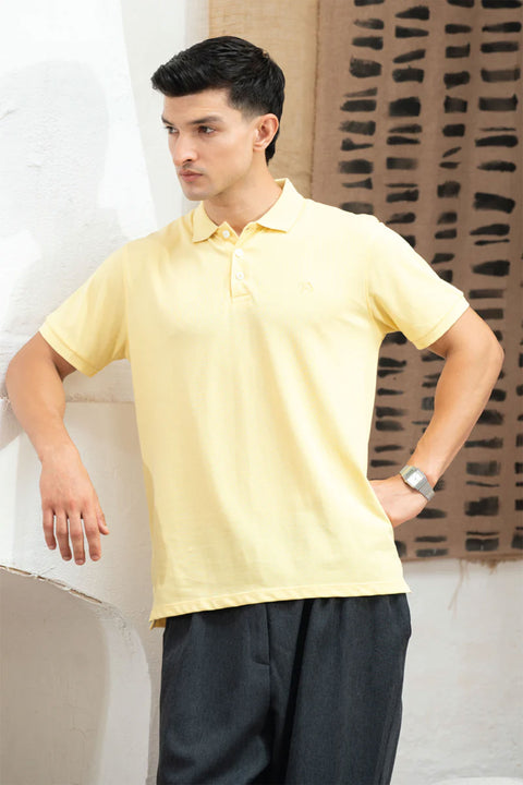 LEMON YELLOW PIQUE POLO