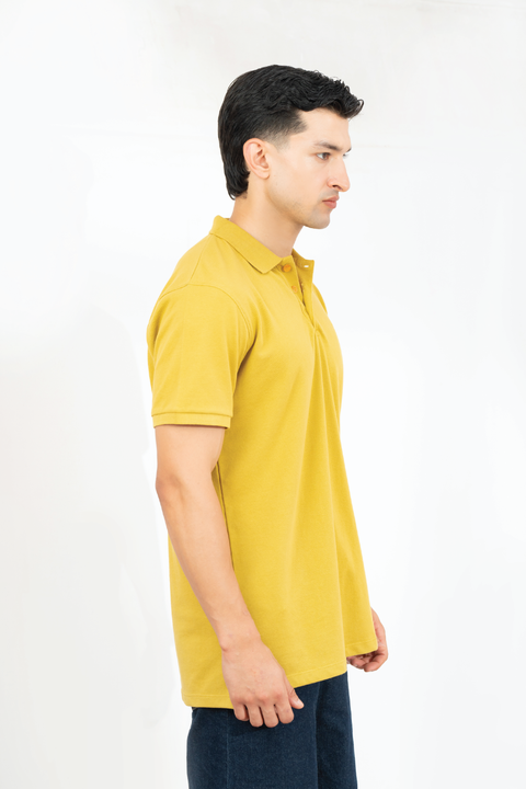 AMBER GREEN PIQUE POLO