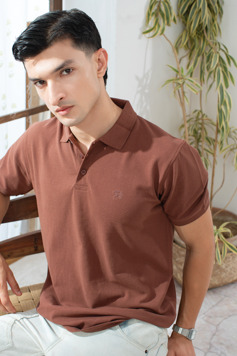 EXCLUSIVE COFFEE BROWN POLO