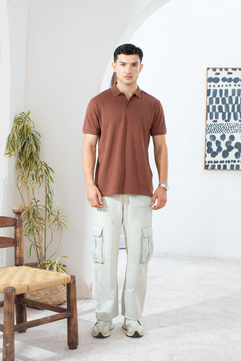 EXCLUSIVE COFFEE BROWN POLO