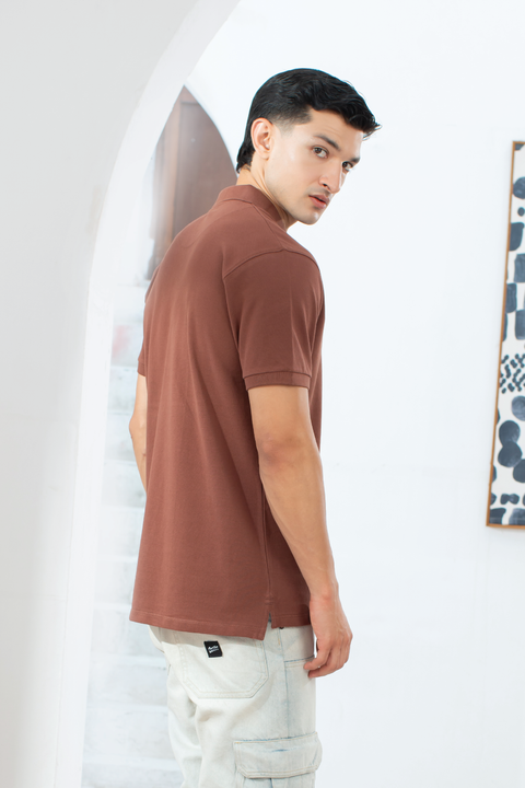 EXCLUSIVE COFFEE BROWN POLO