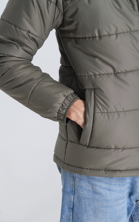 Reversible two Way Jacket - Fauji Green/Black  (Full sleeves)