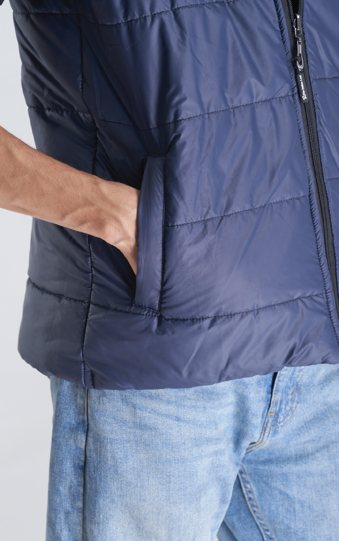 Reversible two Way Jacket - Blue/Black  (SLEEVELESS)
