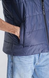 Reversible two Way Jacket - Blue/Black  (SLEEVELESS)