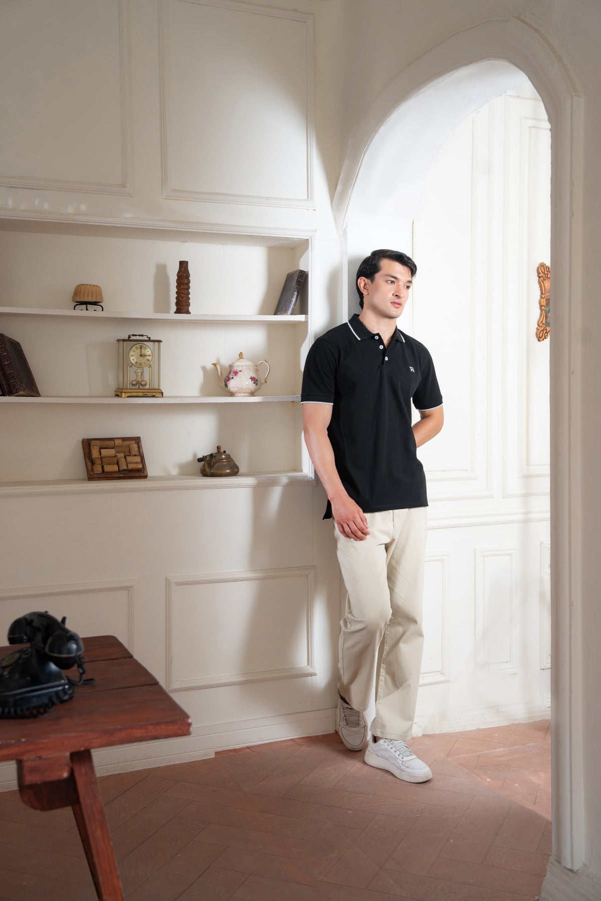 BLACK VOGUE PIQUE POLO
