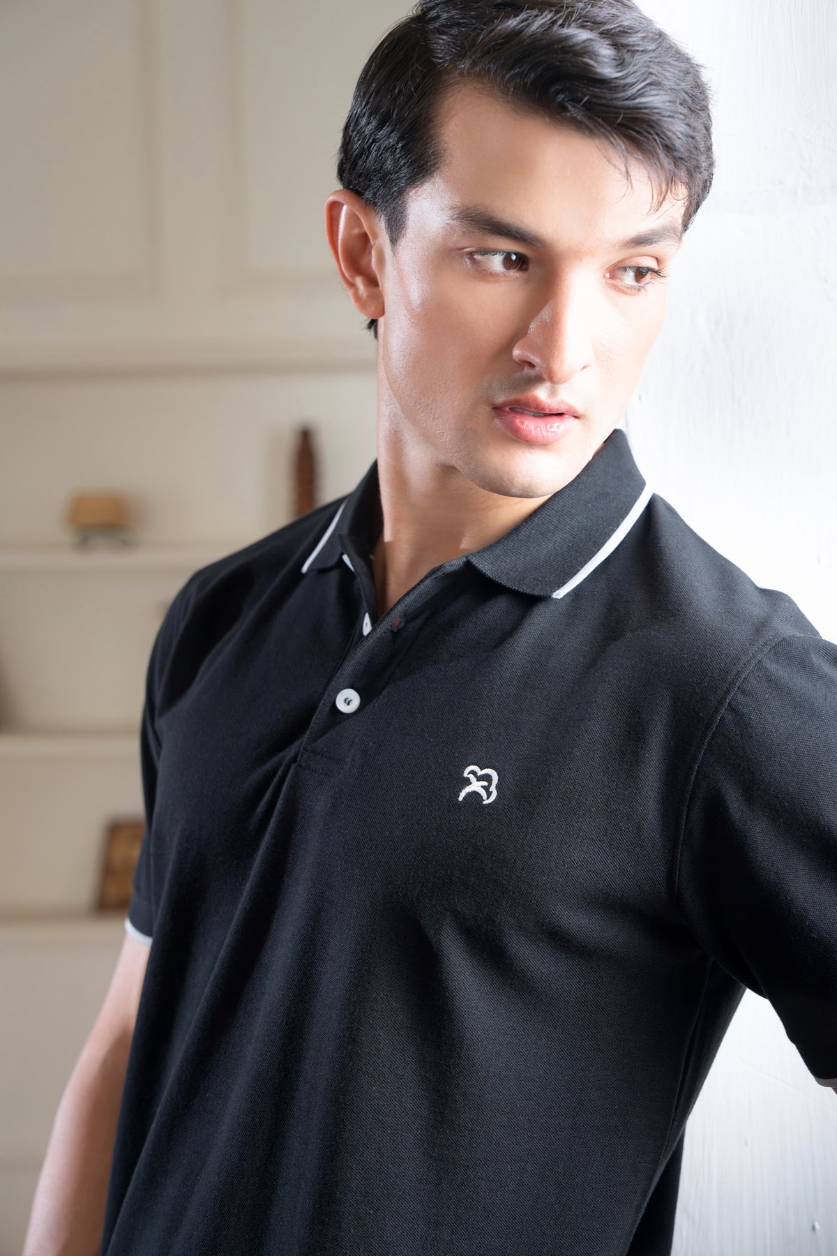 BLACK VOGUE PIQUE POLO