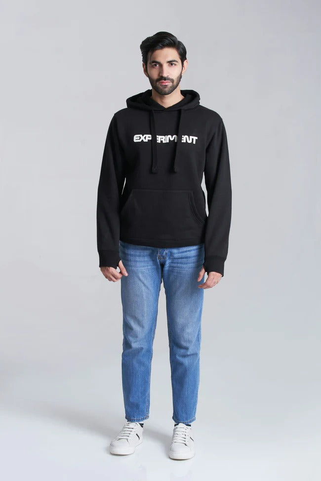 best unisex black landscape graphic hoodie on hanger