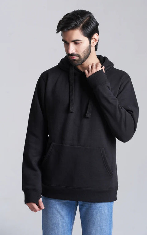 best unisex black plain hoodie on hange