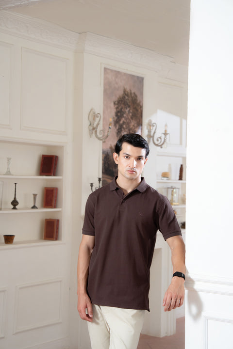 Shaved Chocolate Pique Polo