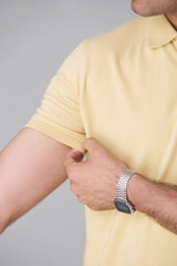exclusive peach pique polo with soft fabric
